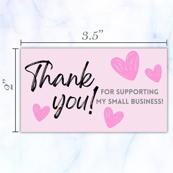♥️ 5x25 / 50 Thank you cards - Picture 4 of 4